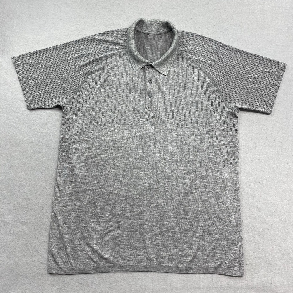 Lululemon Metal Vent Polo Shirt Mens Extra Large Gray Performance Golf Active